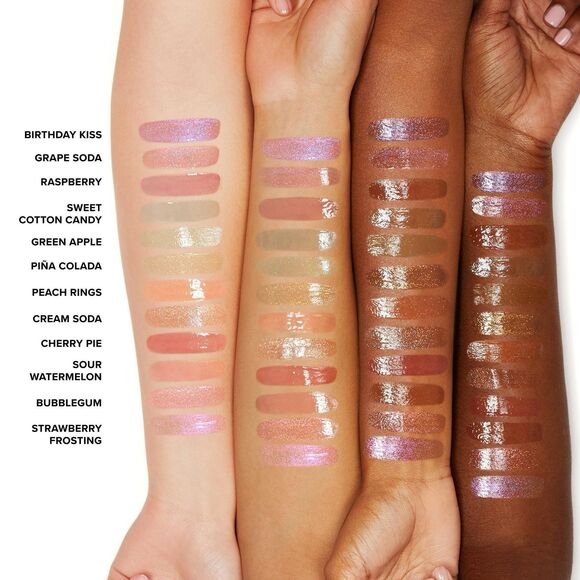 Too faced, kissing jelly hydrating juicy lip oil gloss in raspberry BNIB - Picture 4 of 9